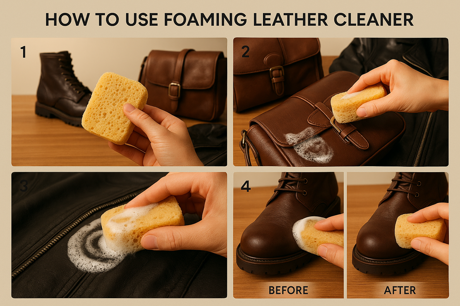 How to use soft sponges for foaming cleaners